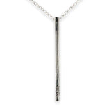 SS CZ 31.7mm Bar Pendant - Walter Bauman Jewelers