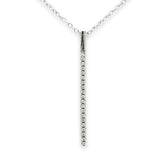 SS CZ 31.7mm Bar Pendant - Walter Bauman Jewelers