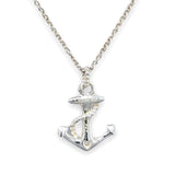 SS CZ Anchor Pendant - Walter Bauman Jewelers