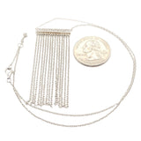 SS CZ Bar Tassel Necklace - Walter Bauman Jewelers