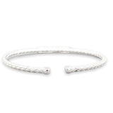 SS CZ Bar Woven Cuff Bracelet - Walter Bauman Jewelers