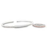 SS CZ Bar Woven Cuff Bracelet - Walter Bauman Jewelers