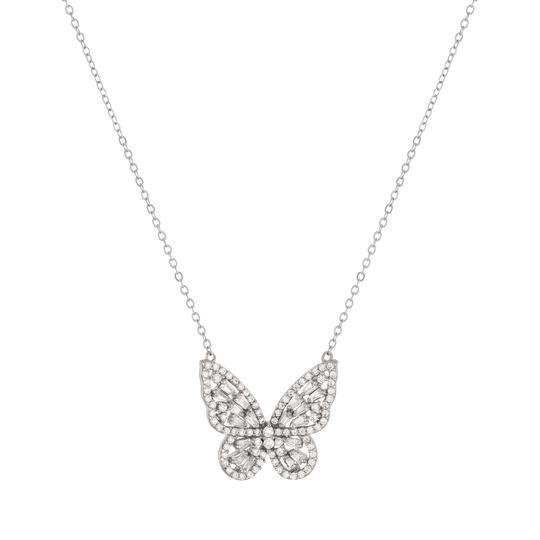 SS CZ Butterfly Pendant - Walter Bauman Jewelers