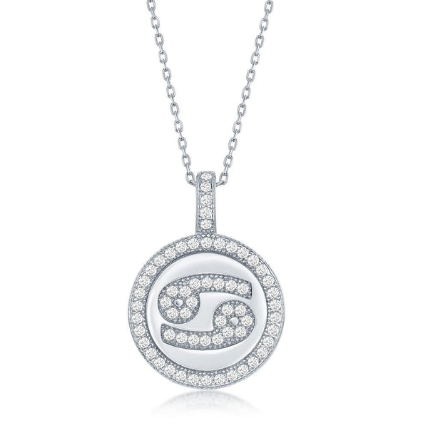 SS CZ Cancer Zodiac Pendant - Walter Bauman Jewelers