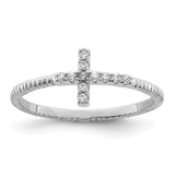 SS CZ Cross Ring - Walter Bauman Jewelers