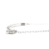 SS CZ Curved Bar Necklace - Walter Bauman Jewelers