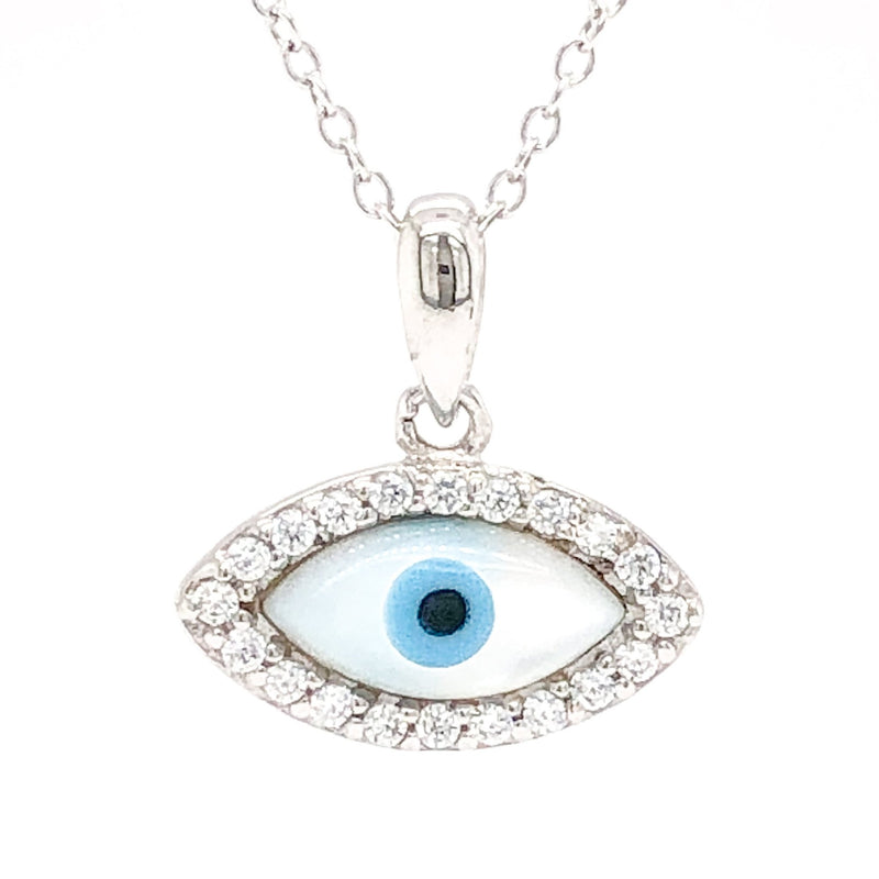 SS CZ Evil Eye Pendant - Walter Bauman Jewelers