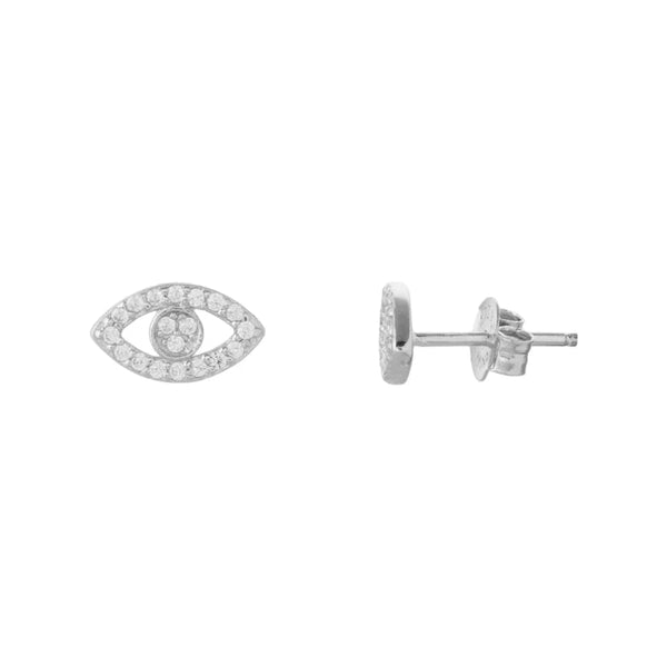 SS CZ Eye Earrings - Walter Bauman Jewelers
