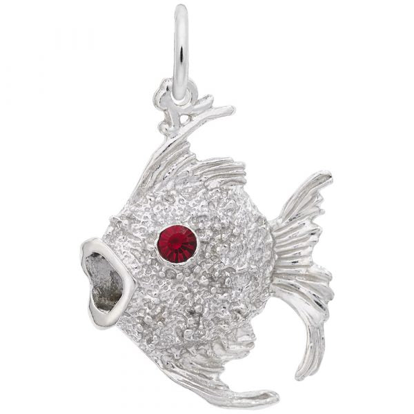 SS CZ Fish Charm - Walter Bauman Jewelers