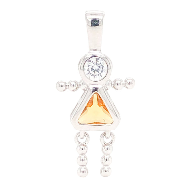 SS CZ Girl Pendant - Walter Bauman Jewelers