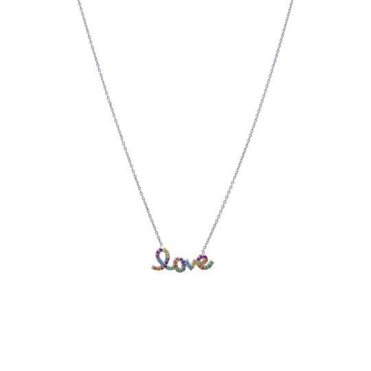 SS CZ 'love' Necklace - Walter Bauman Jewelers