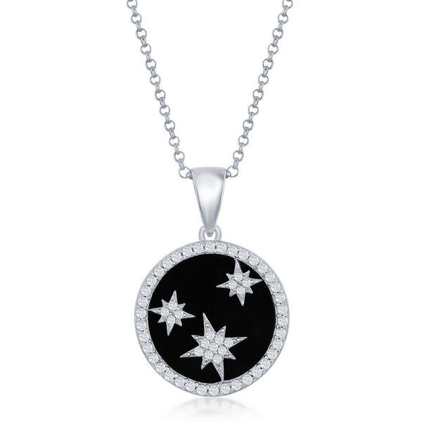 SS CZ Onyx Star Pendant - Walter Bauman Jewelers