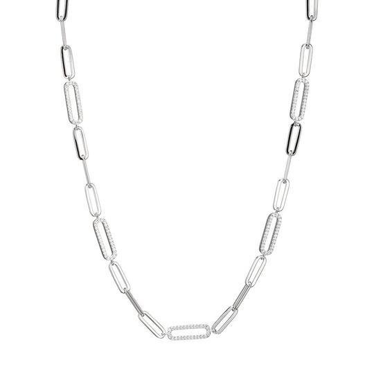 SS CZ Paperclip Necklace - Walter Bauman Jewelers