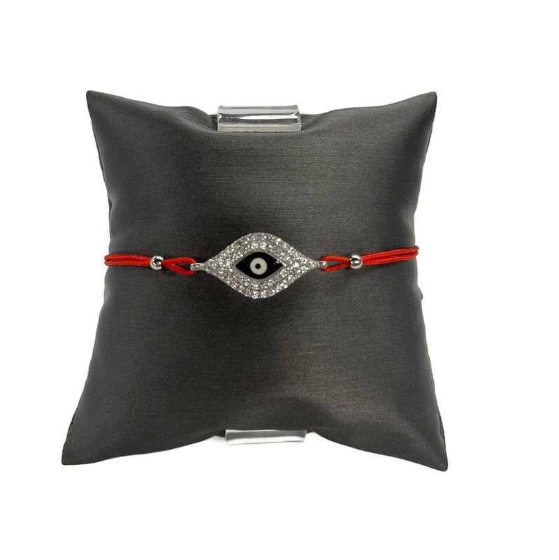 SS CZ Red Cord Eye Bracelet - Walter Bauman Jewelers