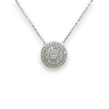 SS CZ Round Cluster Pendant - Walter Bauman Jewelers