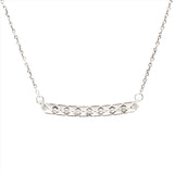 SS CZ Silver Bar Necklace - Walter Bauman Jewelers