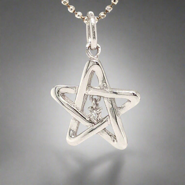 SS CZ Star Pendant - Walter Bauman Jewelers