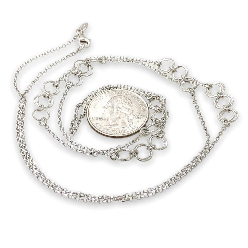 SS D/C Ring Necklace - Walter Bauman Jewelers