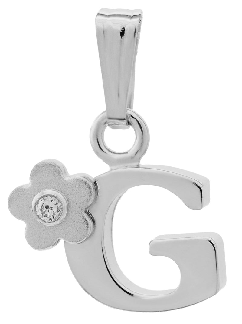 SS Diamond Initial G Pendant - Walter Bauman Jewelers
