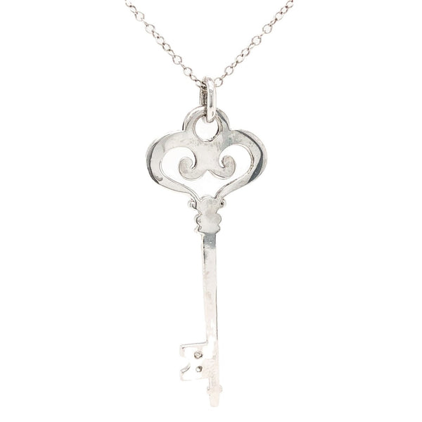 SS Diamond Key Pendant - Walter Bauman Jewelers