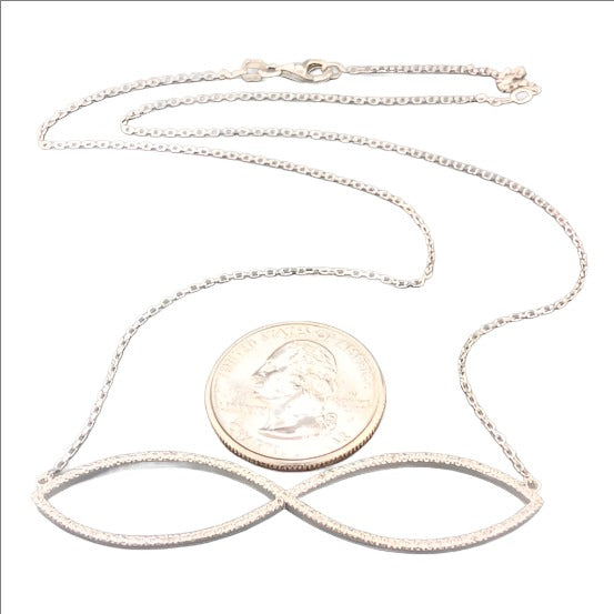 SS Diamond Large Infinity Necklace - Walter Bauman Jewelers