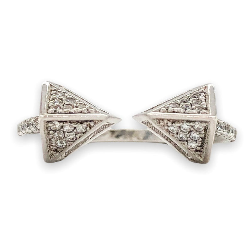 SS Double Pyramid CZ Ring - Walter Bauman Jewelers