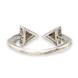SS Double Pyramid CZ Ring - Walter Bauman Jewelers