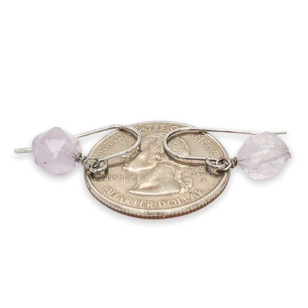 SS Faceted Amethyst Dangle Earrings - Walter Bauman Jewelers