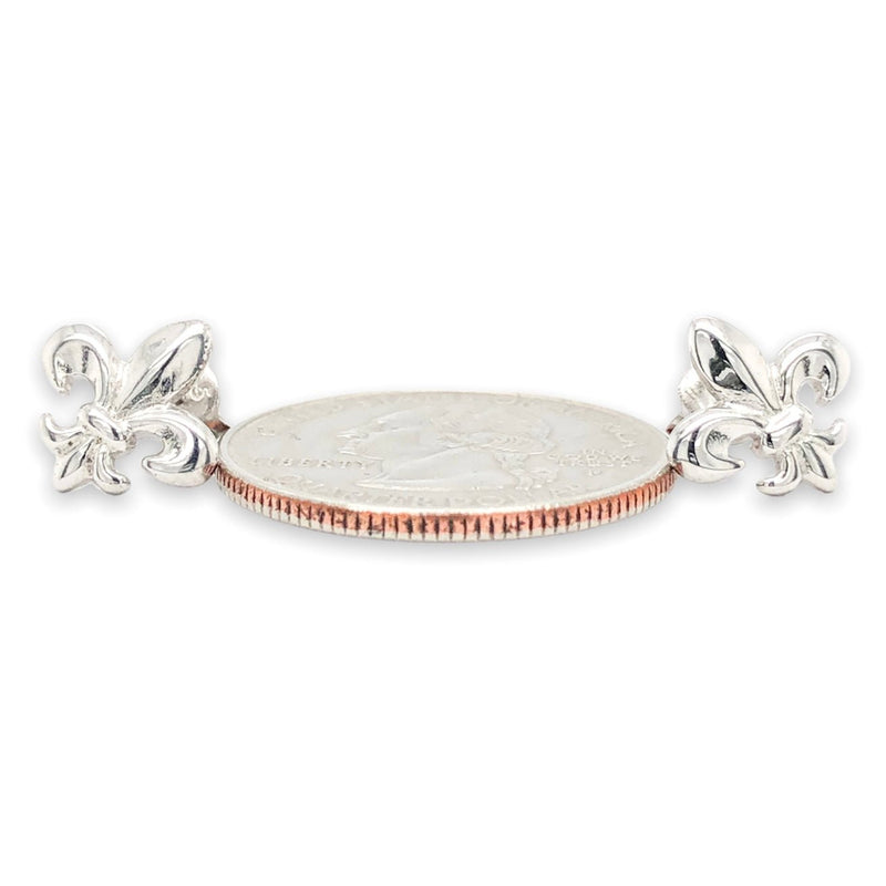 SS Fleur De Lis Stud Earrings - Walter Bauman Jewelers
