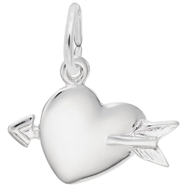 SS Heart & Arrow Charm - Walter Bauman Jewelers