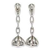 SS “Hot” Diamond & Crystal Drop Earrings - Walter Bauman Jewelers