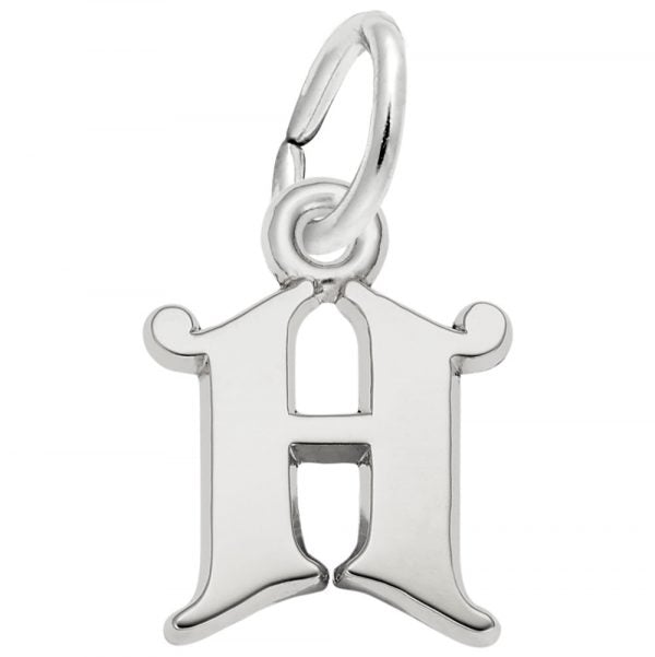 SS Initial 'H' Charm - Walter Bauman Jewelers