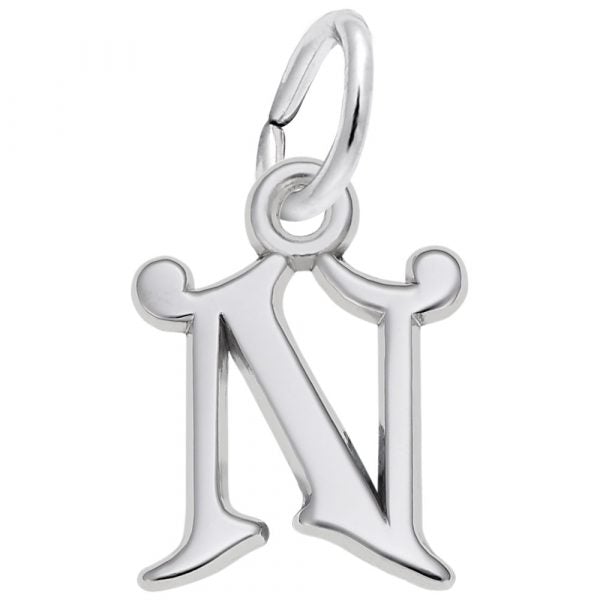 SS Initial 'N' Charm - Walter Bauman Jewelers