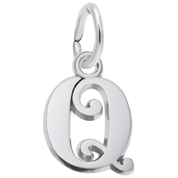 SS Initial 'Q' Charm - Walter Bauman Jewelers