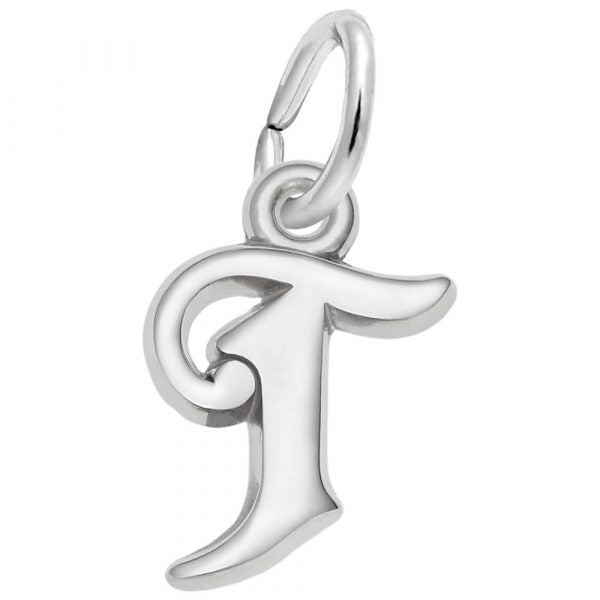 SS Initial 'T' Charm - Walter Bauman Jewelers