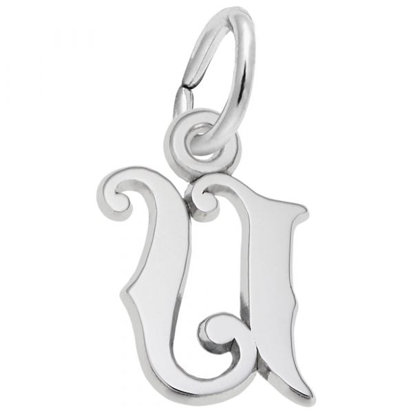 SS Initial 'U' Charm - Walter Bauman Jewelers