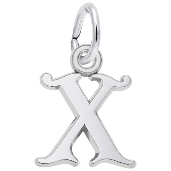 SS Initial 'X' Charm - Walter Bauman Jewelers