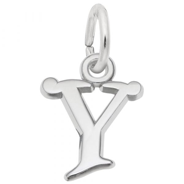 SS Initial 'Y' Charm - Walter Bauman Jewelers