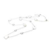 SS Keshi FWP & Flat Bead Station Necklace - Walter Bauman Jewelers