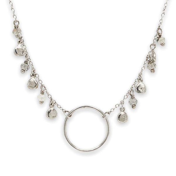 SS Labradorite Bead Circle Necklace - Walter Bauman Jewelers