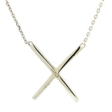 SS Large 'X' Pendant with Chain - Walter Bauman Jewelers