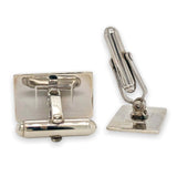 SS Lined Rectangle Cufflinks - Walter Bauman Jewelers