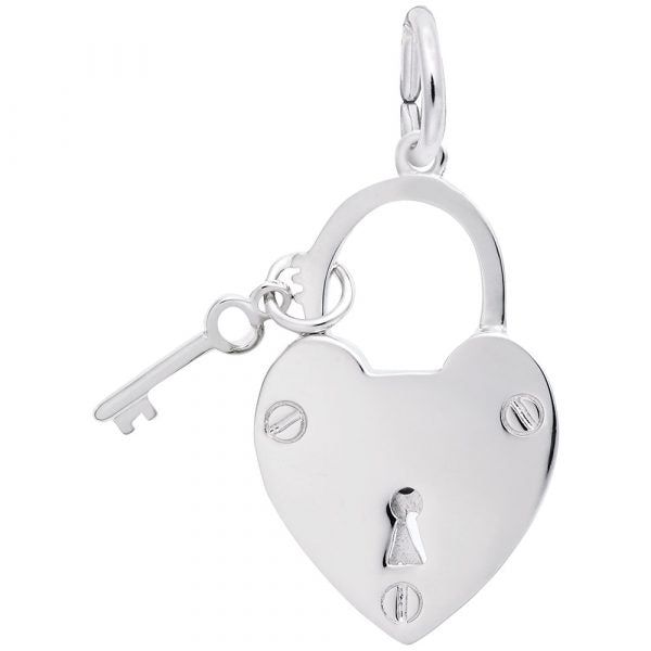 SS Locket with Love Heart Charm - Walter Bauman Jewelers