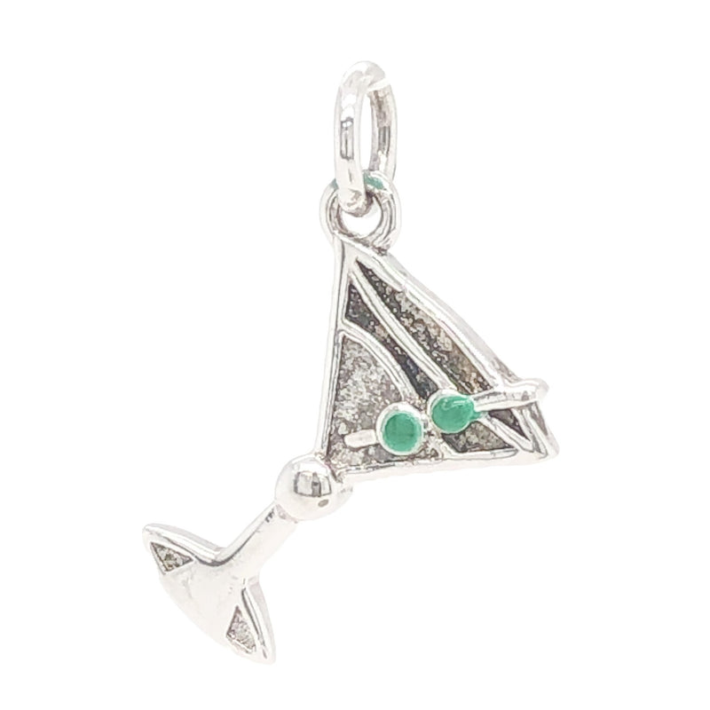 SS Martini Charm - Walter Bauman Jewelers