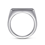 SS Men's Ring with 0.06cttw Diamond - Walter Bauman Jewelers