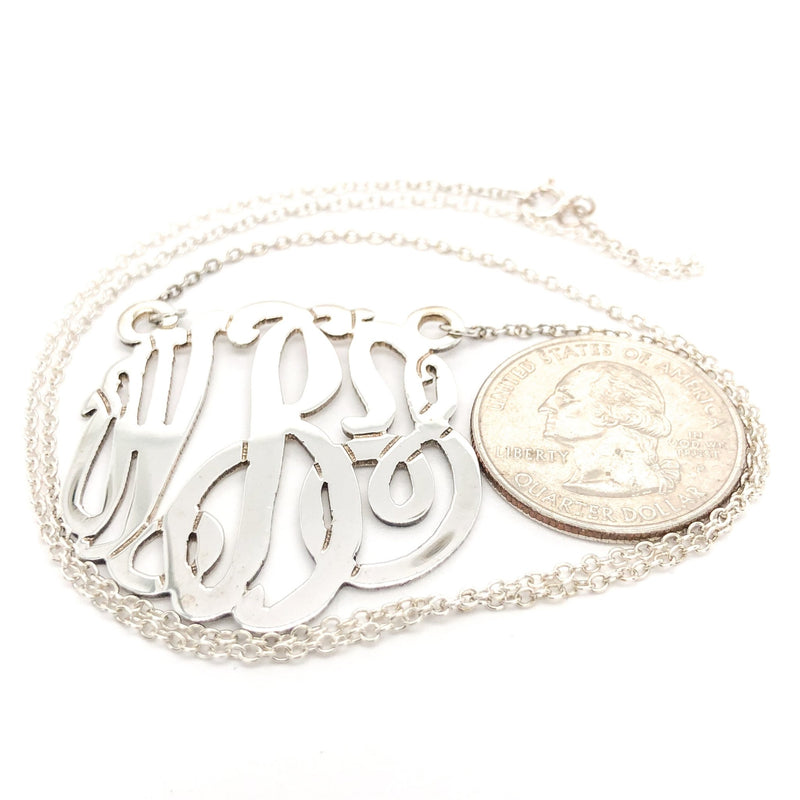 SS Monogram Necklace - Walter Bauman Jewelers