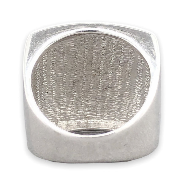 SS Moondust Square Ring 6 - Walter Bauman Jewelers