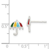 SS Multi Color Enamel Umbrella Earrings - Walter Bauman Jewelers