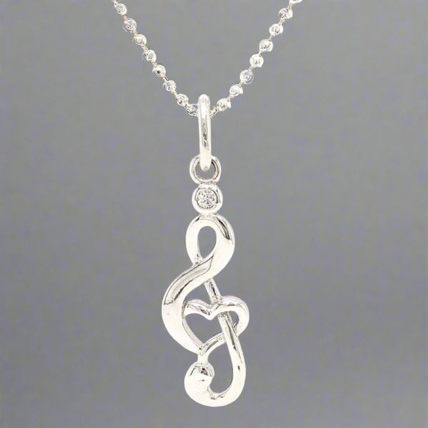 SS Music Speaks Pendant - Walter Bauman Jewelers