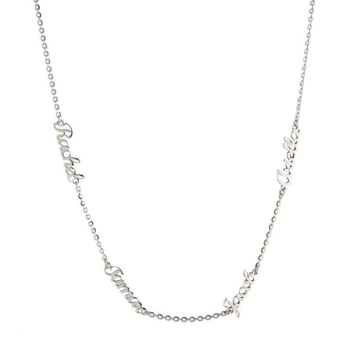 SS Name Necklace with 4 Names - Walter Bauman Jewelers